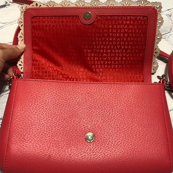 NWOT Kate Spade Crossbody Salmon-Pink Purse - Picture 6 of 13